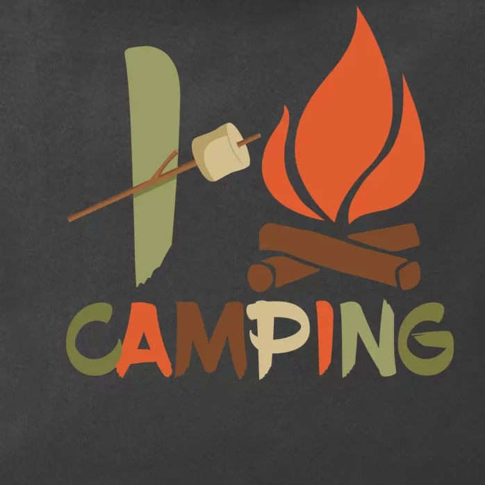 I Love Camping Campfire And S'more Zip Tote Bag