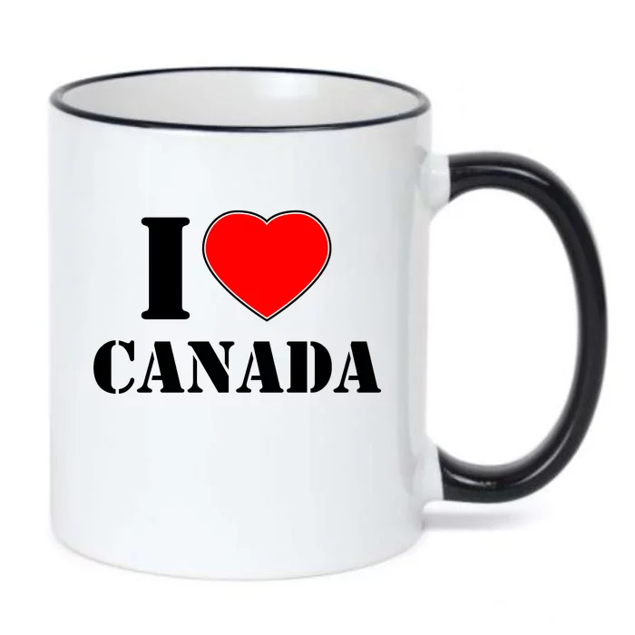 I Love Canada Black Color Changing Mug