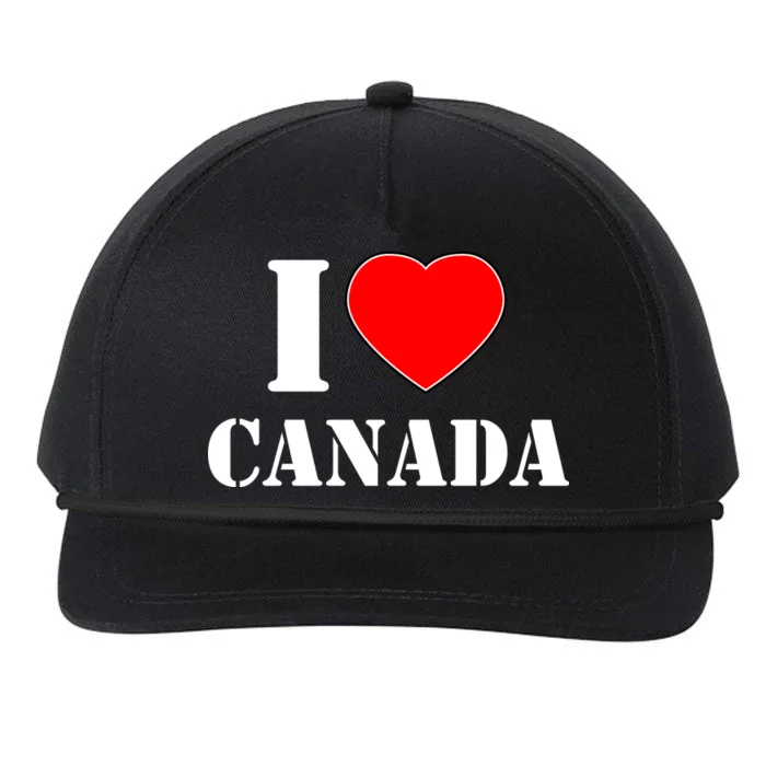 I Love Canada Snapback Five-Panel Rope Hat