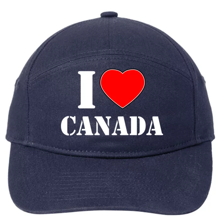 I Love Canada 7-Panel Snapback Hat