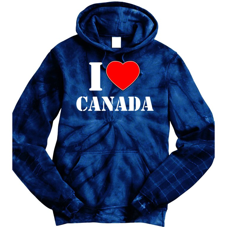 I Love Canada Tie Dye Hoodie