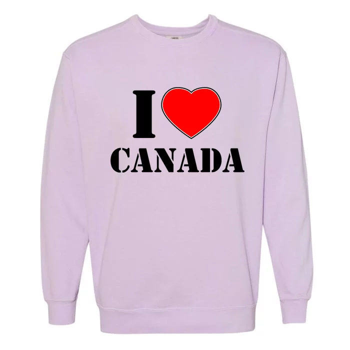 I Love Canada Garment-Dyed Sweatshirt