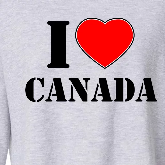 I Love Canada Cropped Pullover Crew