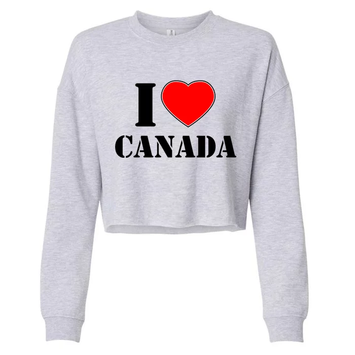 I Love Canada Cropped Pullover Crew