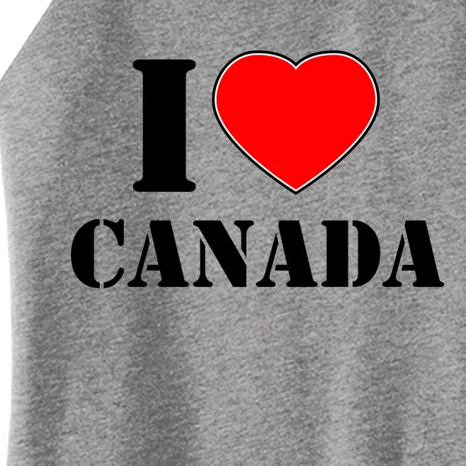 I Love Canada Women’s Perfect Tri Rocker Tank