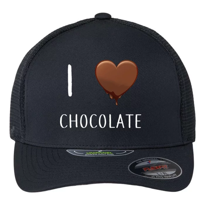 I Love Chocolate Flexfit Unipanel Trucker Cap