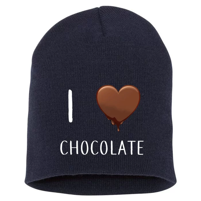 I Love Chocolate Short Acrylic Beanie