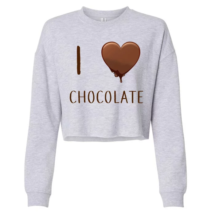 I Love Chocolate Cropped Pullover Crew