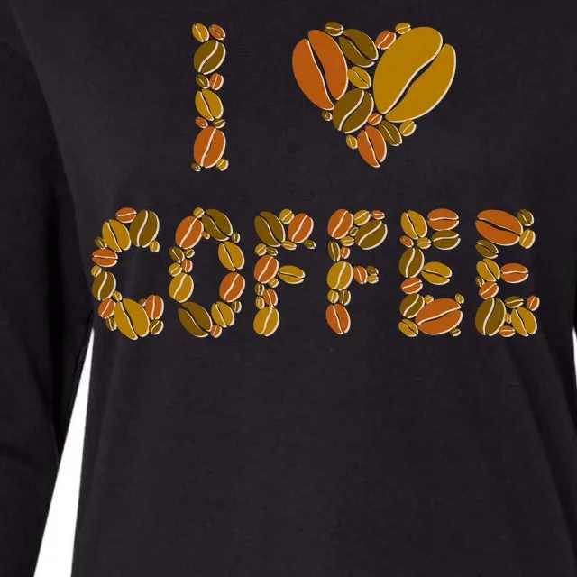 I Love Coffee Womens Cotton Relaxed Long Sleeve T-Shirt