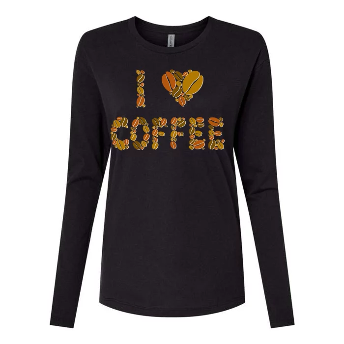 I Love Coffee Womens Cotton Relaxed Long Sleeve T-Shirt