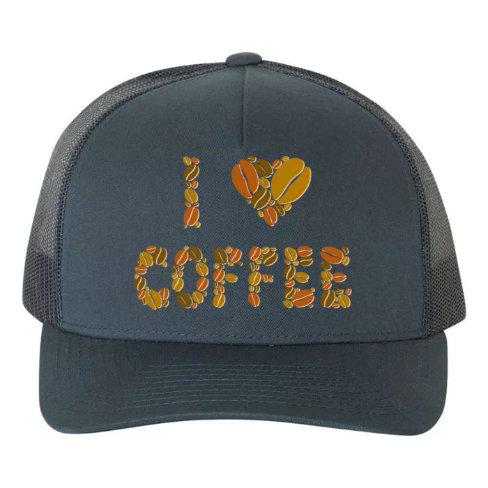 I Love Coffee Yupoong Adult 5-Panel Trucker Hat