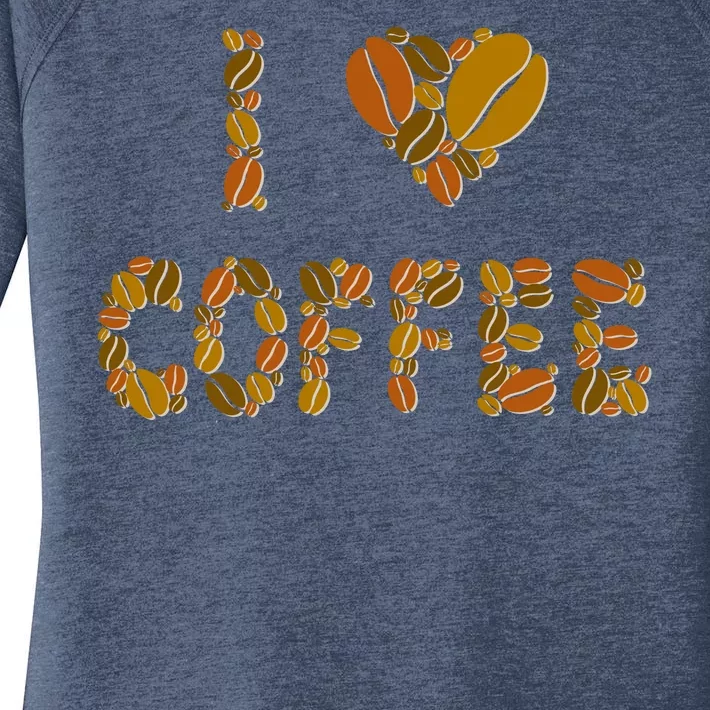 I Love Coffee Women's Perfect Tri Tunic Long Sleeve Shirt