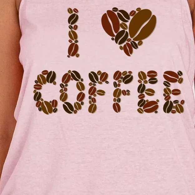 I Love Coffee Women's Knotted Racerback Tank