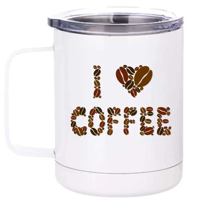 I Love Coffee Front & Back 12oz Stainless Steel Tumbler Cup