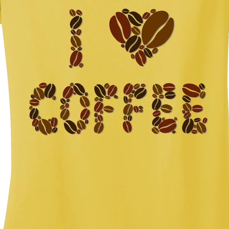 I Love Coffee Women's V-Neck T-Shirt