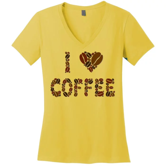 I Love Coffee Women's V-Neck T-Shirt