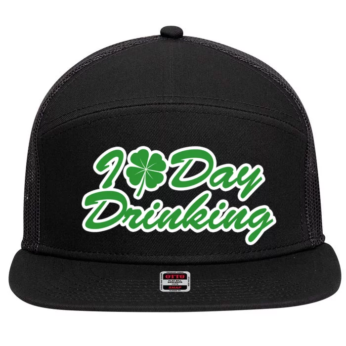 I Love Day Drinking 7 Panel Mesh Trucker Snapback Hat