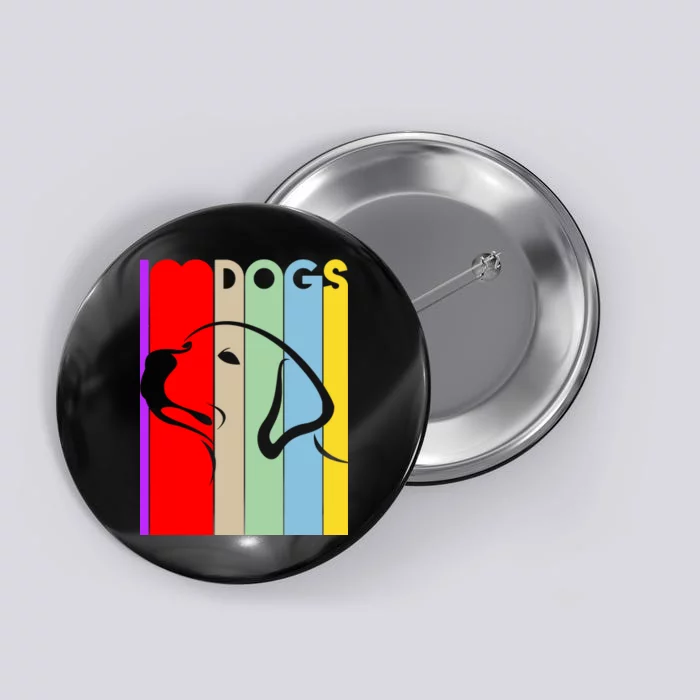 I Love Dogs Cute Dog Lovers Button