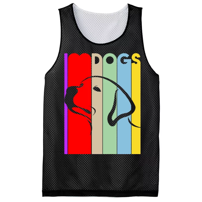 I Love Dogs Cute Dog Lovers Mesh Reversible Basketball Jersey Tank