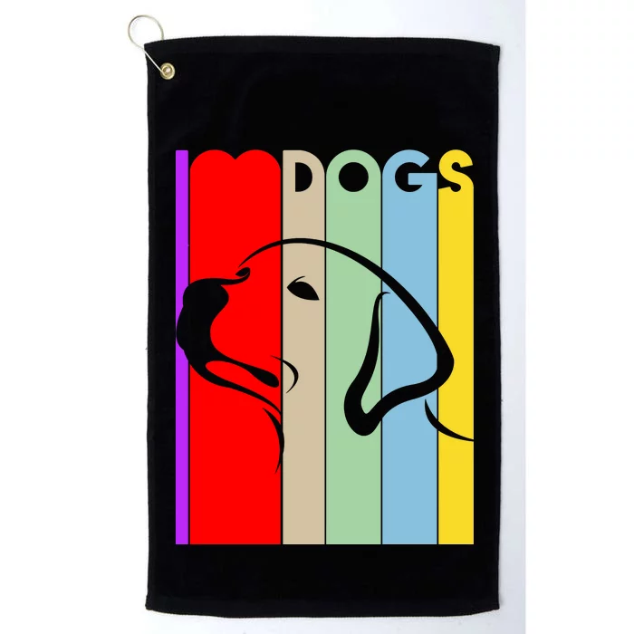 I Love Dogs Cute Dog Lovers Platinum Collection Golf Towel