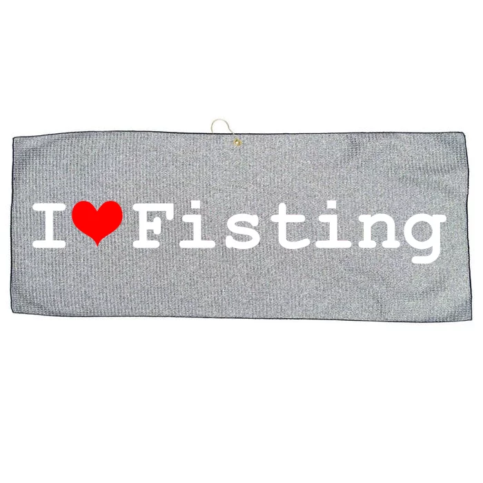 I Love Fisting Large Microfiber Waffle Golf Towel