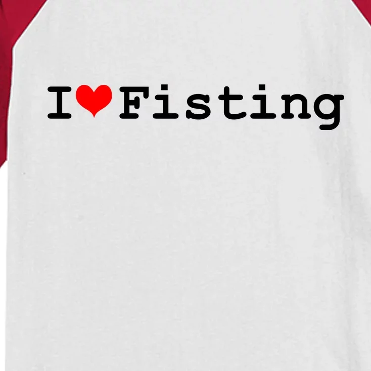 I Love Fisting Kids Colorblock Raglan Jersey