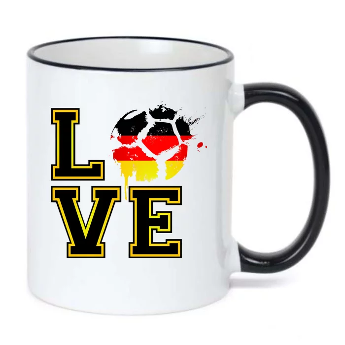 I Love Germany Futbol Soccer Black Color Changing Mug