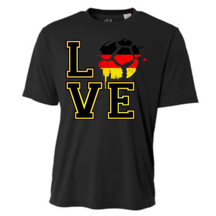 I Love Germany Futbol Soccer Cooling Performance Crew T-Shirt