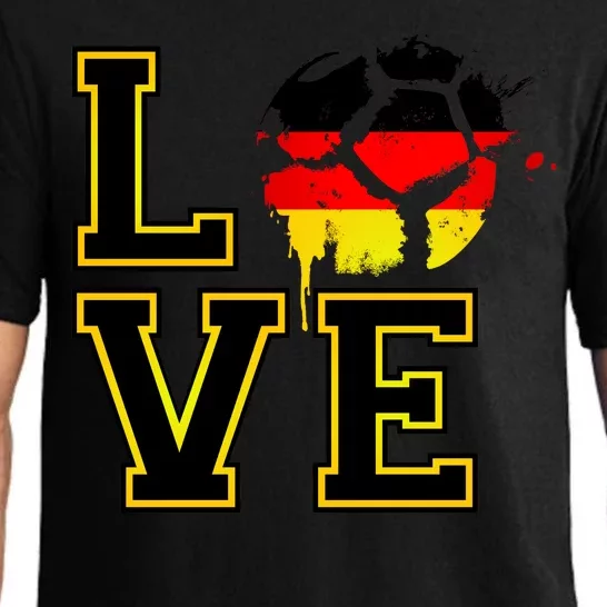 I Love Germany Futbol Soccer Pajama Set