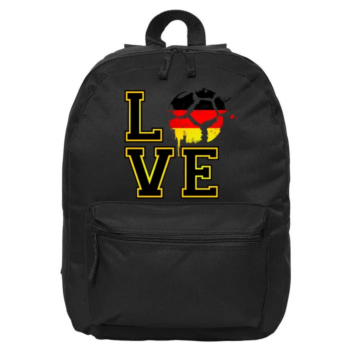 I Love Germany Futbol Soccer 16 in Basic Backpack