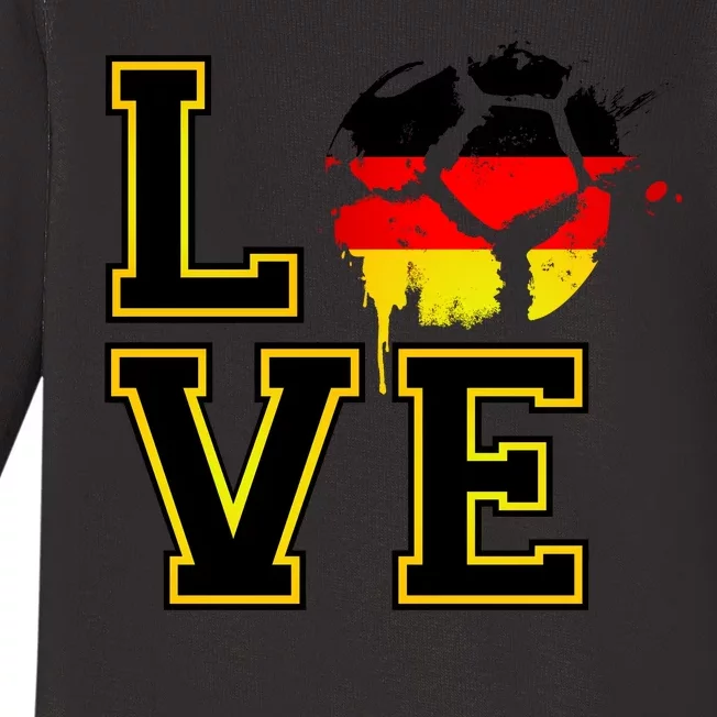 I Love Germany Futbol Soccer Baby Long Sleeve Bodysuit