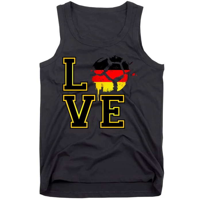 I Love Germany Futbol Soccer Tank Top