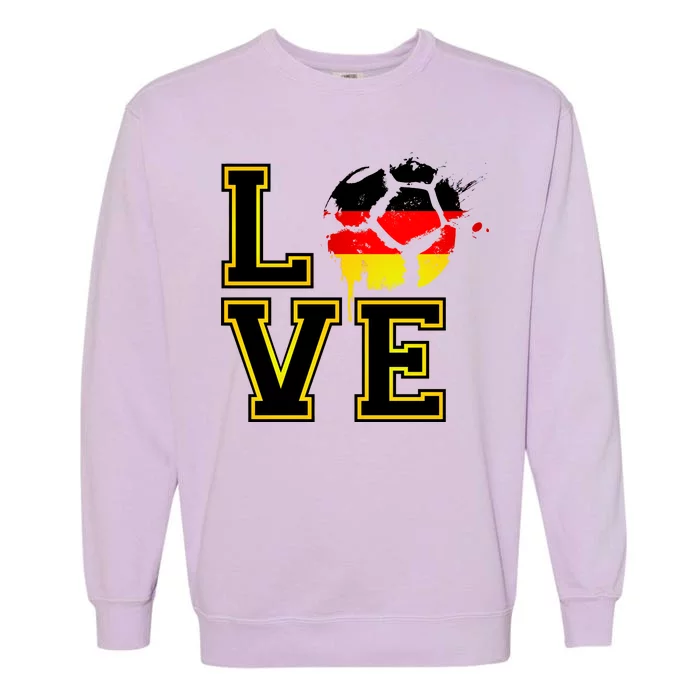 I Love Germany Futbol Soccer Garment-Dyed Sweatshirt