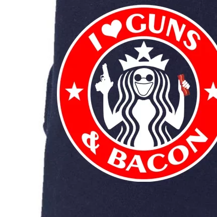 I Love Guns And Bacon Doggie 3-End Fleece Hoodie