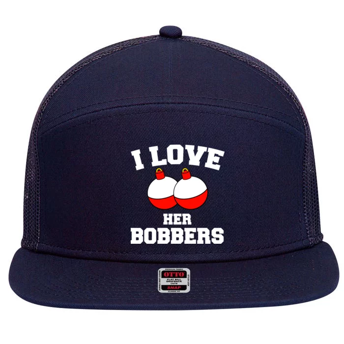 I Love Her Boobers 7 Panel Mesh Trucker Snapback Hat