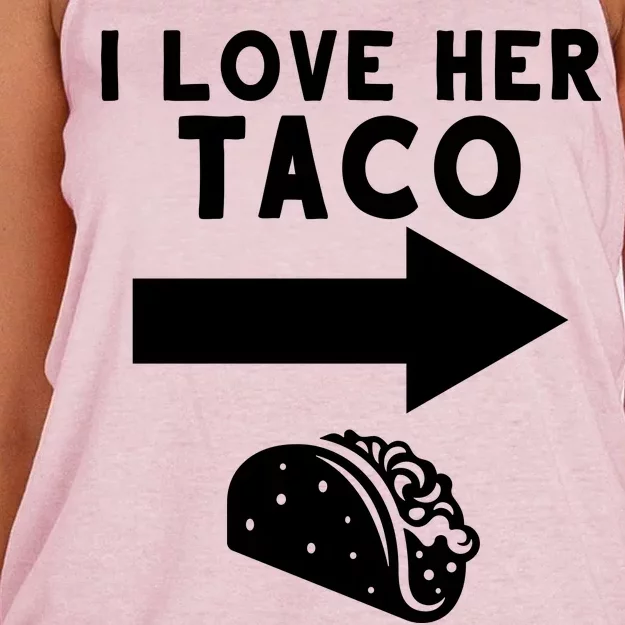 I Love Her Taco Women's Knotted Racerback Tank