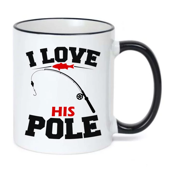 I Love His Pole Funny Fishing Matching Black Color Changing Mug