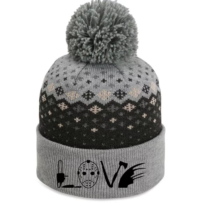 I Love Horror Movies Scary The Baniff Cuffed Pom Beanie