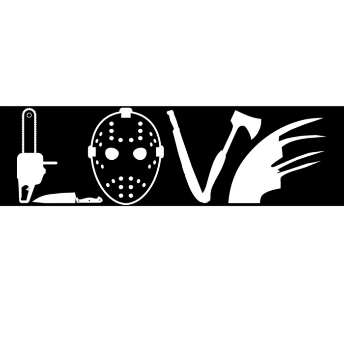 I Love Horror Movies Scary Bumper Sticker