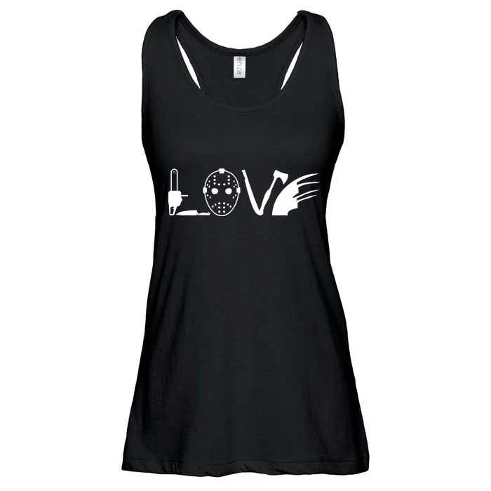 I Love Horror Movies Scary Ladies Essential Flowy Tank