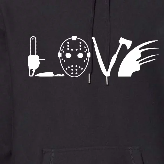 I Love Horror Movies Scary Premium Hoodie