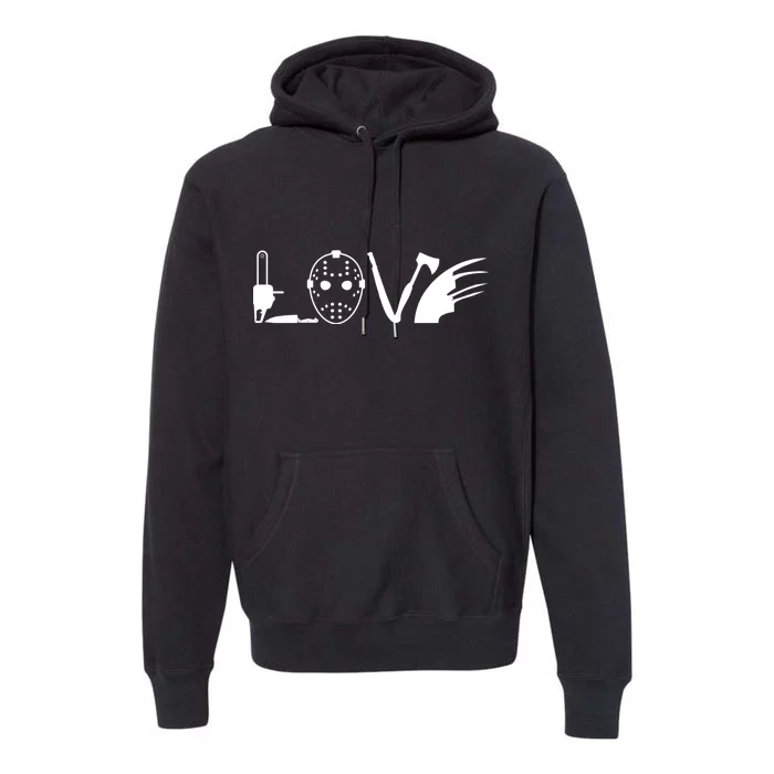 I Love Horror Movies Scary Premium Hoodie