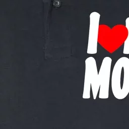 I Love Hot Moms Heart Hot Mothers Softstyle Adult Sport Polo