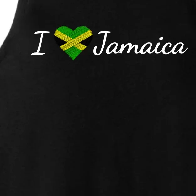 I Love Jamaica Ladies Tri-Blend Wicking Tank