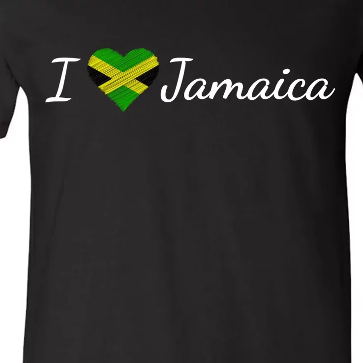 I Love Jamaica V-Neck T-Shirt