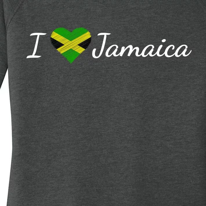 I Love Jamaica Women's Perfect Tri Tunic Long Sleeve Shirt