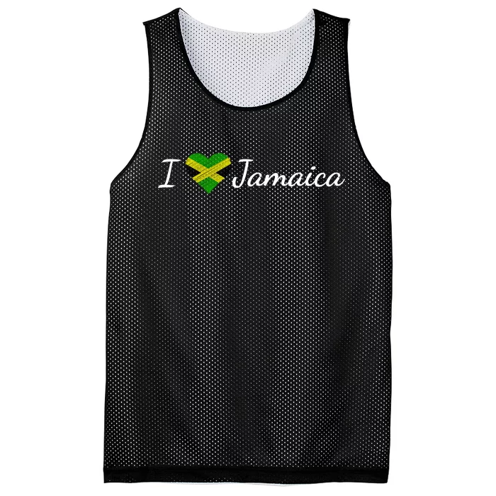 I Love Jamaica Mesh Reversible Basketball Jersey Tank