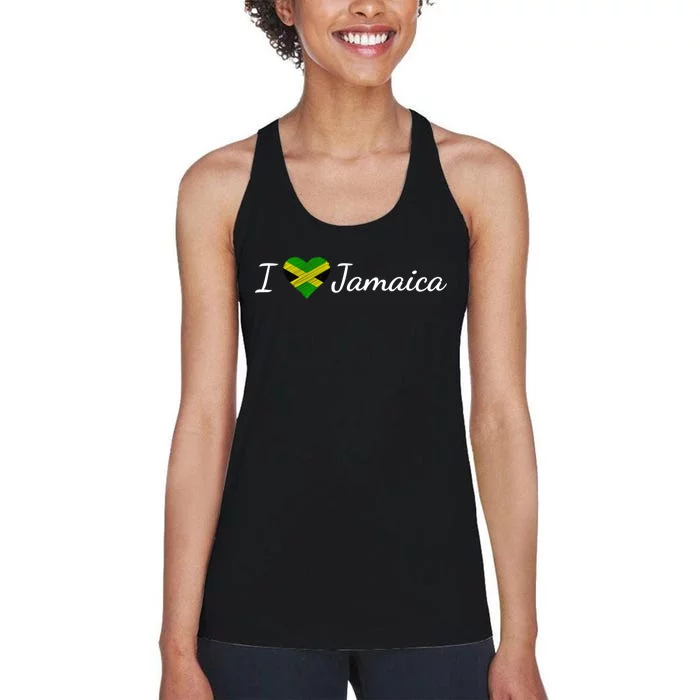 I Love Jamaica Women's Racerback Tank