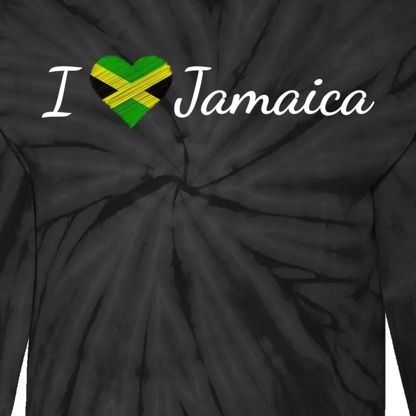 I Love Jamaica Tie-Dye Long Sleeve Shirt