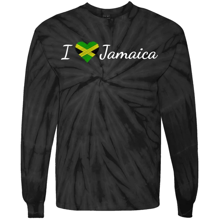 I Love Jamaica Tie-Dye Long Sleeve Shirt